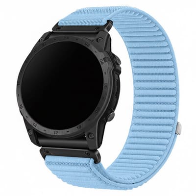 Nylon bandje - geschikt voor Garmin Fenix 5S (Plus) / 6S / 7S / 8 (43 mm) / Approach S12 / S42 / S70 42 mm / Epix Pro (Gen 2) 42 mm / D2 Delta S / Mk3(i) 42 mm - lichtblauw