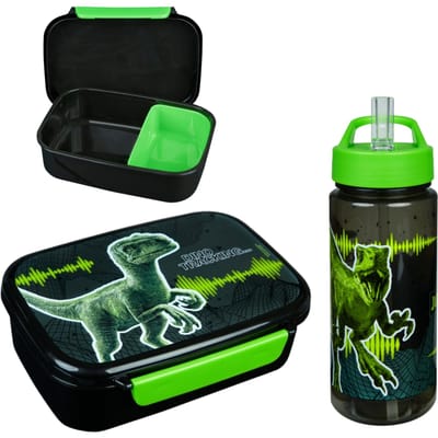 Jurassic World lunchset; lunchbox en drinkfles