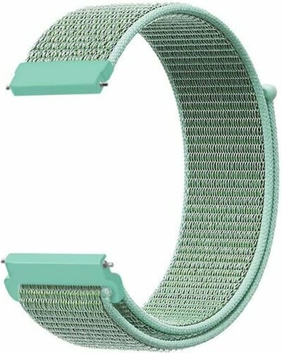 By Qubix - 20mm - Sport Loop nylon bandje - Mintgroen - Geschikt voor Huawei watch GT 2 (42mm) - Huawei watch GT 3 (42mm) - Huawei watch GT 3 Pro (43mm)