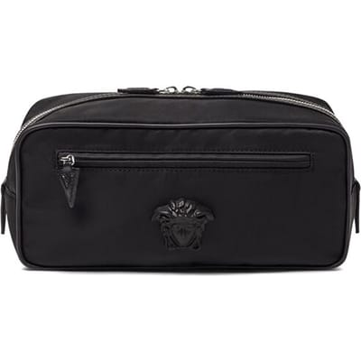 Versace Medusa Plaque Nylon Pouch Zwart Unisex Pouches 1000731-DNY8ME-D41NP Basic Set (Bag+Dust Bag)