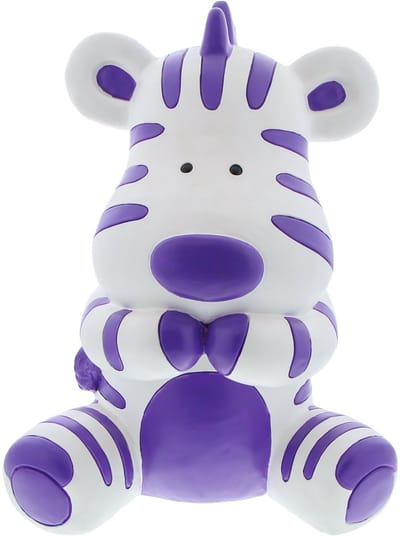 Spaarpot Zebra Punda paars-wit