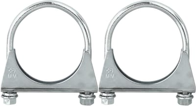 Beugelklem M8, diameter 65 mm - Roestvrijstalen U-vormige buisklem voor uitlaatbevestiging en buishouder (2 stuks Ø65 mm)