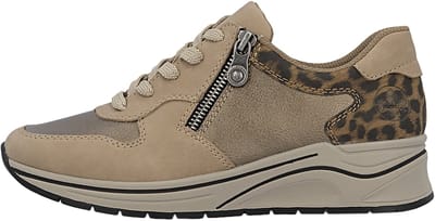 Rieker art N9503-20 sneaker zand dames veter/rits H leest maat 37