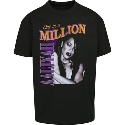 Mister Tee - Aaliyah One In A Million Oversize Heren Tshirt - S - Zwart