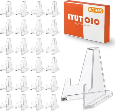 Acryl Kaarthouders en Stand - Set van 25 Stuks voor Handelskaarten, Medailles en Munten, Ideaal voor Verzamelobjecten