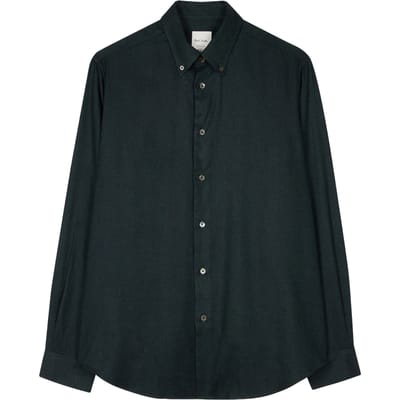 Paul Smith Mens S/c Casual Fit Shirt Very Dark Green Maat: XL | Casual Overhemden Outlet | Heren | Groen