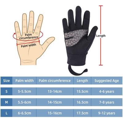 Gants de Cyclisme pour Enfants Antidérapants Doigts Entiers Extérieur Gants de Vélo Écran Tactile Gants de Vélo 4 12 Ans S vert