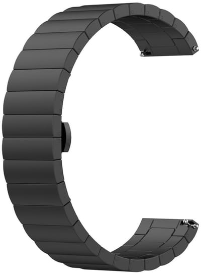 Stalen bandje - RVS - geschikt voor Garmin Venu (2 Plus) / Venu SQ (2) / Vivomove (Style - Sport) / Vivoactive 3 / 5 / 6 / Forerunner 55 / 165 / 245 / 645 / 570 - 42mm - zwart