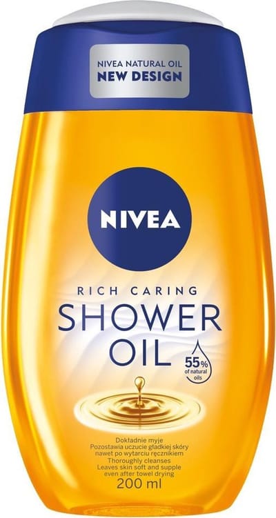 NIVEA Natural Oil - Doucheolie - 200 ml - Intensieve Verzorging - Voor Droge Huid