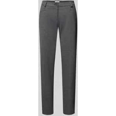 Broek met elastische band en persplooien, model 'MARON'