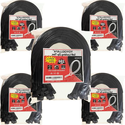 Grote Kabelbinders - Extra Lange Ties - Zware Klussen Buiten - UV- en Waterdicht - 50 cm 113 kg - Zwart