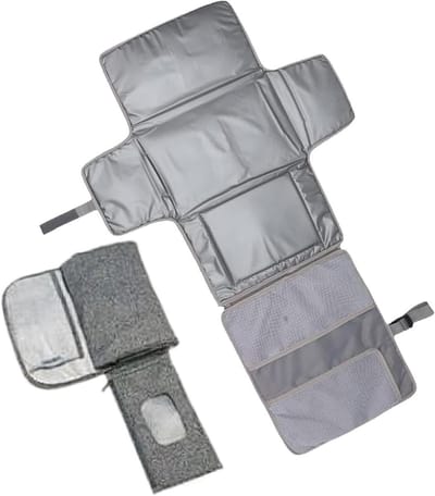 Draagbaar Verschoonmatje - Opvouwbaar Verschoonkussen - Babyverzorging Onderweg - Waterproof en Makkelijk Schoon - 55.88x54.61cm - Multicolor