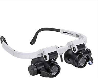 Vergrootglas 3 Lens 8X 15X 23X Beugel Hoofdband Vergrootglas Loep Bril met 2 LED Verlichting Oogvergroting Bril Vergrootglas Tool A