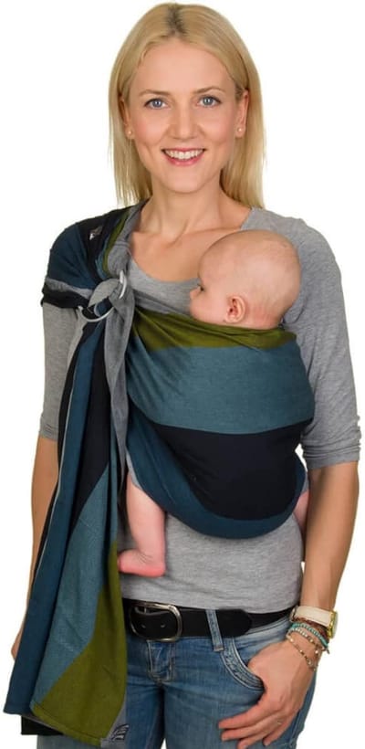 Ring-Sling Draagdoek - Baby Draagdoek - Kind Nabij Houden - Verstelbare Riem - Vanaf 3 kg - Aberdeen