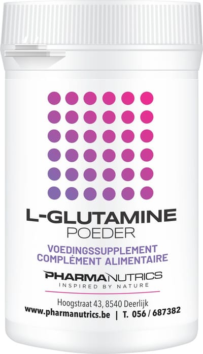L GLUTAMINE POEDER 250 Gram Pharmanutrics - Zuivere l-Glutamine - Spierherstel - Darmwerking - Natuurlijk voedingssupplement