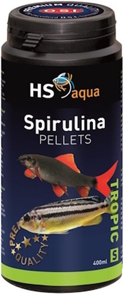 HS aqua Spirulina pellets - Voer voor kleine aquariumvissen - 400 ml