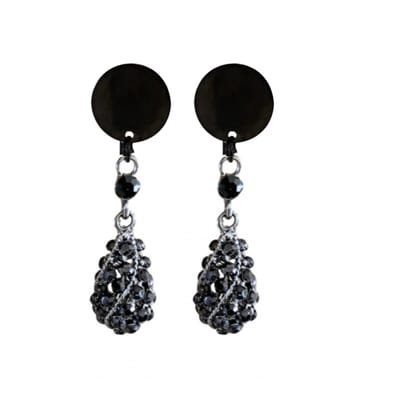 Clip oorbellen -luxe- zwart - geen gaatje- Charme Bijoux