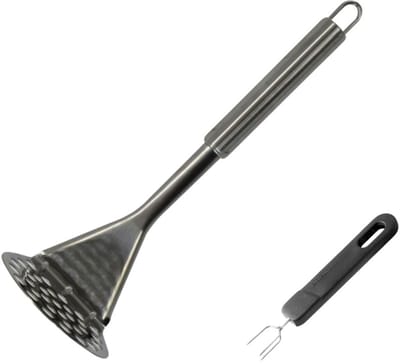 Duo Handmatige Aardappelstamper en Vork met 3 Tanden voor Aardappelen Fackelmann