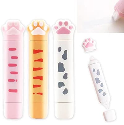 3 Stuks Draagbare Correctietape met Dubbele Kop - Kawaii School en Kantoorbenodigdheden