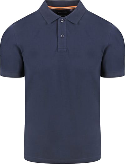 Suitable Cas Polo Donkerblauw (navy) - Maat S - Heren - Polo shirt Heren met Korte mouw