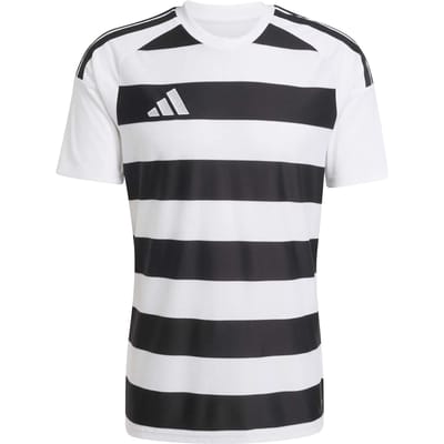 adidas T-shirt Heren Hooped 26 Jersey Wit-Zwart - Maat XL