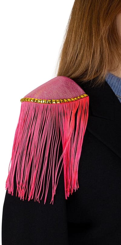 Epauletten shiny pink franjes