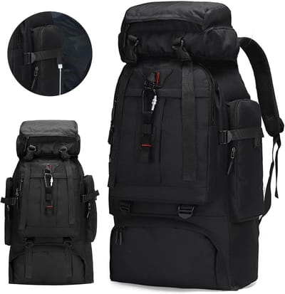 REDOM Trekking Rugzak 60L – Wandelrugzak & Reisrugzak – Waterafstotende Outdoor Backpack – Zwart