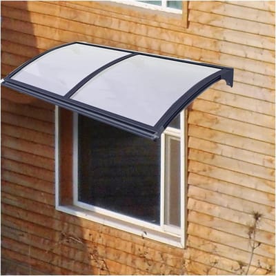 Voordeur Luifel - Regenkap Afdak - Bescherming Buiten - UV Bestendig - 150x150cm - Transparant