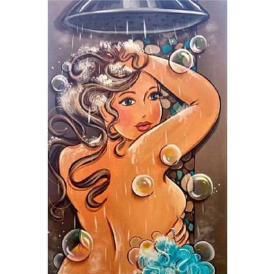 Peinture diamant, point de croix, perceuse ronde complète, broderie diamant 20X30CM orange