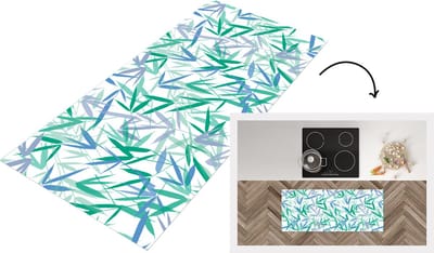 Keukenloper - Loper keuken - Patroon - Bladeren - Planten - 120x50 cm - Keukenloper vinyl