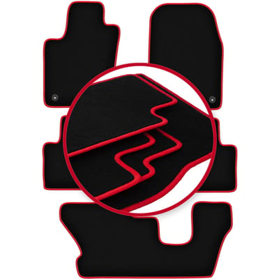 CARLUX-RED automatten voor: Dodge Durango III 7-zits (2010-2020)
