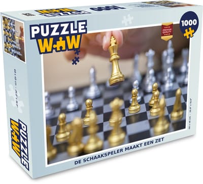Puzzel De schaakspeler maakt een zet - Legpuzzel - Puzzel 1000 stukjes volwassenen