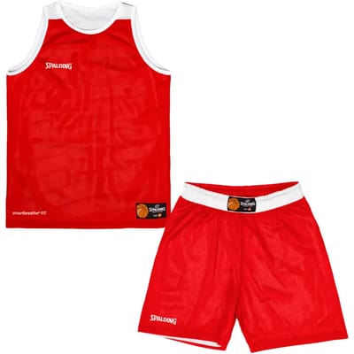 Spalding Double Face Reversible Basketbalset Kinderen - Rood / Wit | Maat: 128