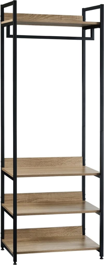 Bolt Edge Staande Kapstok - Met Schoenenrek - Vintage - 3 Planken - Hout & Metaal