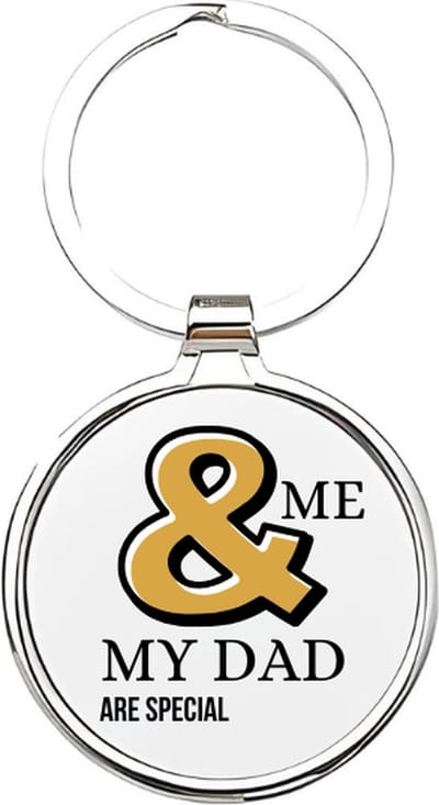 Akyol - me & my dad are special Sleutelhanger - Vader - vaders - vader sleutelhanger - papa sleutelhanger - sleutelhanger papa - familie sleutelhanger - vaderdag cadeautje - papa cadeau - dad - stiefvader - schoonvader - fathersday - 4 x 7,5 CM
