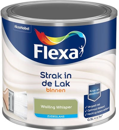 Flexa - Strak In De Lak Binnenlak Zijdeglans - Wailing Whisper - Mengverf - 500 Ml