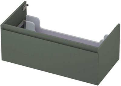 INK - Onderkast 1 Lade Greeploos Gelakt 45gr - 900x450x350 Mm - Mat Beton Groen