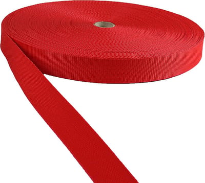 Gordelband polypropyleen - Band stof - Handgemaakte projecten - Hoge treksterkte - 25 mm breed 50m - Rood