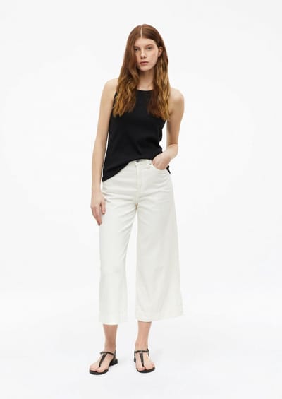s.Oliver - female - Culotte jeans Suri / Regular Fit / Hoge taille / Wijde pijpen / Ongeverfd