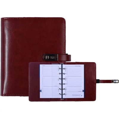 1311-40 Pocket Agenda Cognac 1 week per 2 paginas 2026-2027-2028