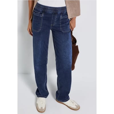 Jeans met elastische tailleband
