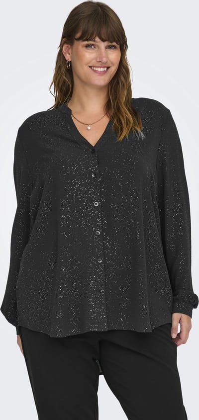 ONLY CARMAKOMA - CARJOSEE METTA LIFE L/S V-NECK SHIRT WVN - Dames - Blouses