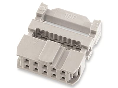econ connect PV10GR, DIN 41651, Grijs, Brons, Polybutylene terephthalate (PBT), Polybutyleentereftalaat (PBT), 20 mΩ, 1 A, -40 - 105 °C