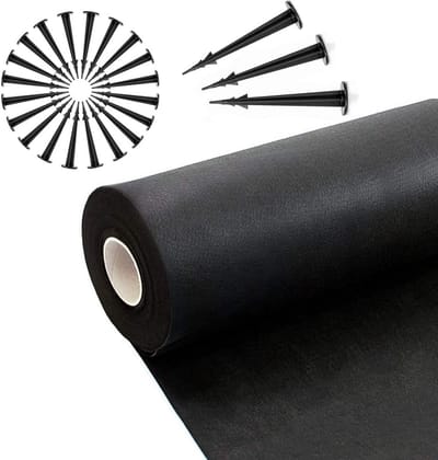 Onkruidvlies Tuinvlies Waterdoorlatend Scheurvast voor Bloembedden en Tuin 1,1m x 20m