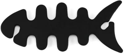 Hurtel Serie - Kabel Organizer in Visvorm - Zwart - Plastic