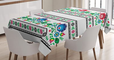 ABAKUHAUS Oase Tafelkleed – satijn 140x200cm – Vlekbestendig, Kleurrijk