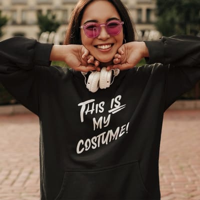 Halloween Hoodie - This Is My Costume (MAAT XS - UNISEKS FIT) - Halloween kostuum voor volwassenen - Dames & Heren