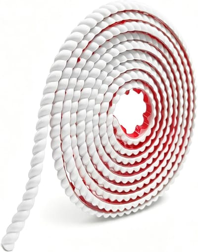 Zelfklevende PVC Wanddecoratie, Flexibele Mouldings voor Plafonds, Tegels en Wandafwerking - 3 m x 10 mm, Ideaal voor Decoratieve Lijsten en Interieurstyling