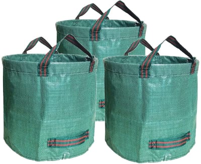 Dailygoods - Tuinafvalzakken - Robuust en duurzaam - 3 x 272 l - Groen - Milieu-vriendelijk alternatief - Perfect voor tuinieren - Set van 3