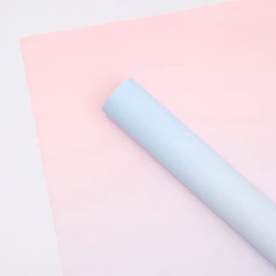 Folie Gradient - Florale Accessoire - BOPP Materiaal - Blauw en Roze - 50x58 cm